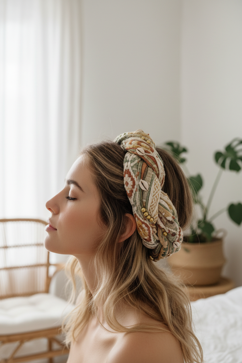 Hair wrap close-up