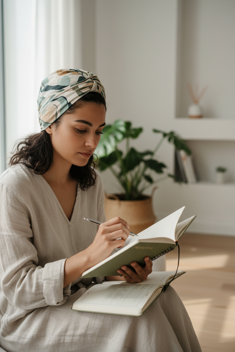 Hair wrap reading photo